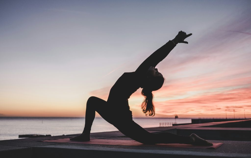 Lady doing yoga